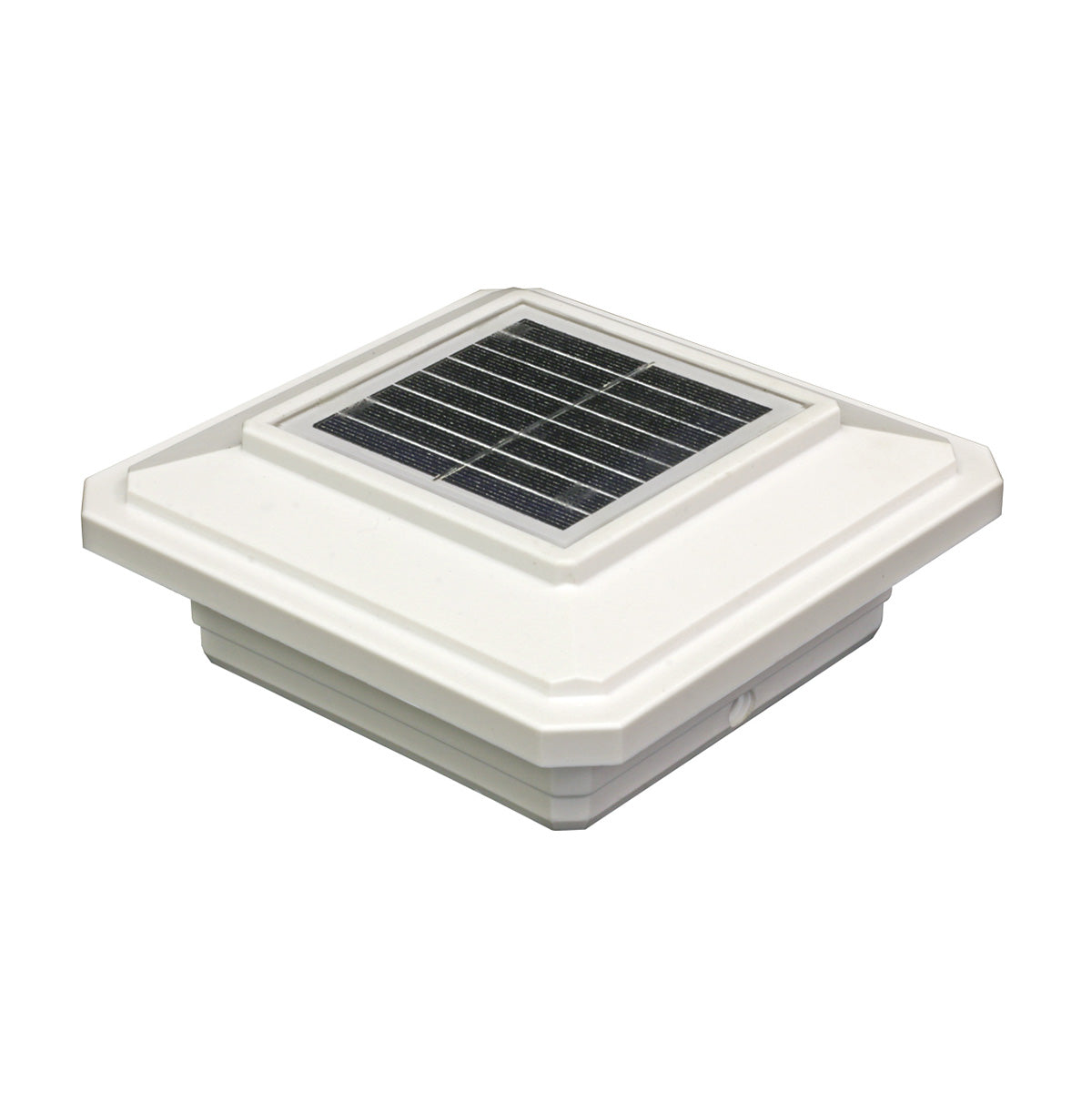 White 4-1/2 x 4-1/2 inch solar post cap light