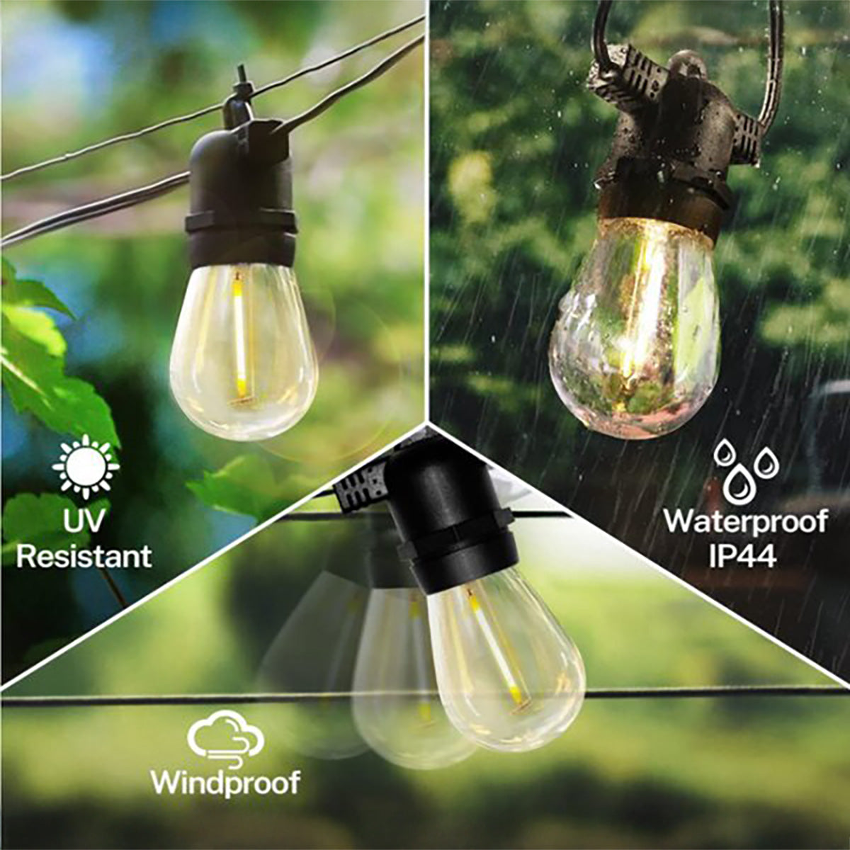 Solar Gazebo & Pergola String Light Kit