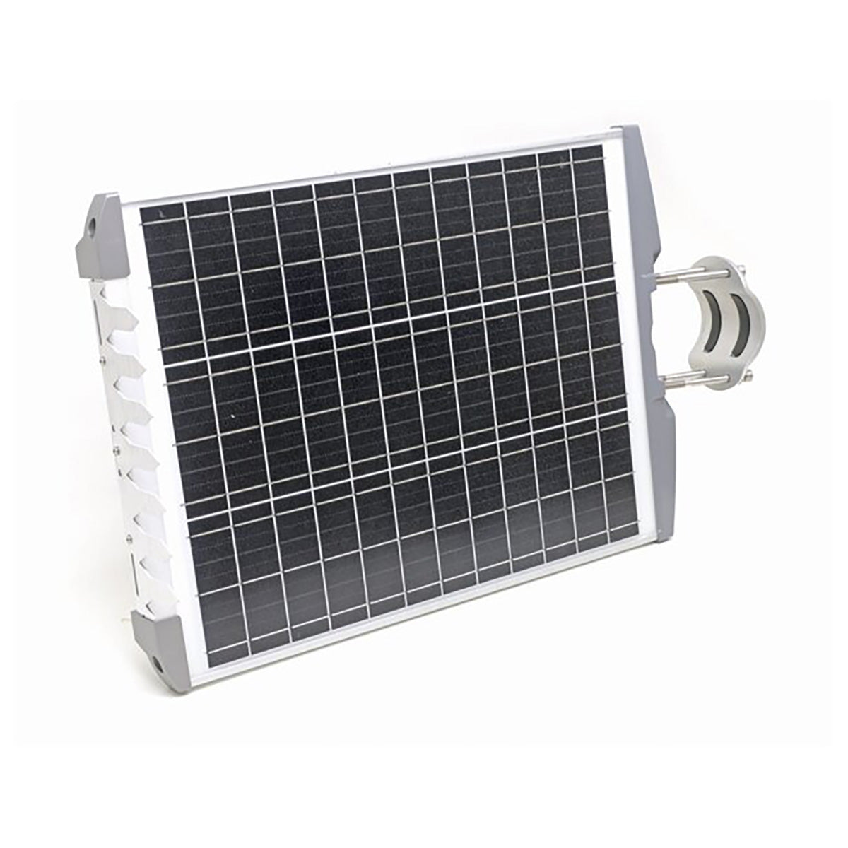 Solar panel with grid pattern on a white background
