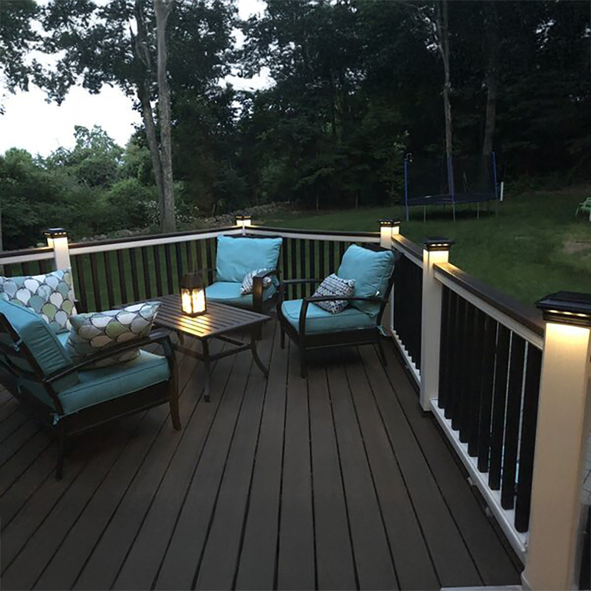 Solar Post Cap Light - 3 LED Colors