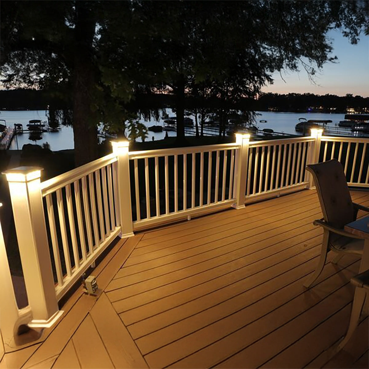 Solar Post Cap Light - 3 LED Colors