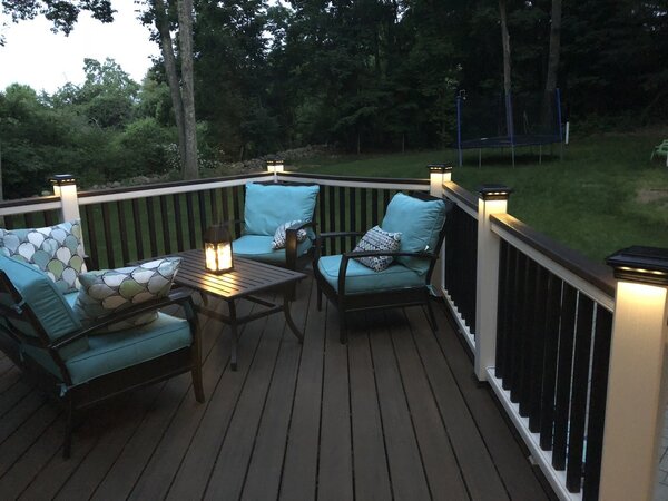 4 in. x 4 in. Solar Post Cap Light - 3 LED Colors