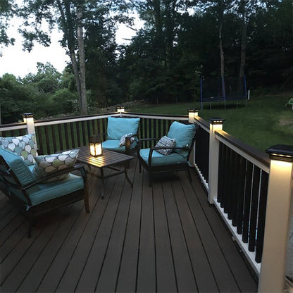 4 in. x 4 in. Solar Post Cap Light - 3 LED Colors
