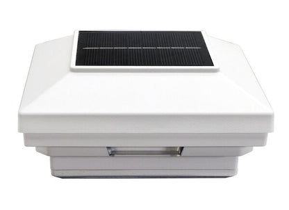 4 in. x 4 in. White Solar Post Cap Light - White LED