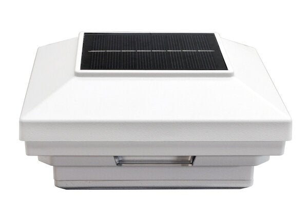 3½ in x 3½ in. (4 in. x 4 in. Wood) White Solar Post Cap Light - White LED