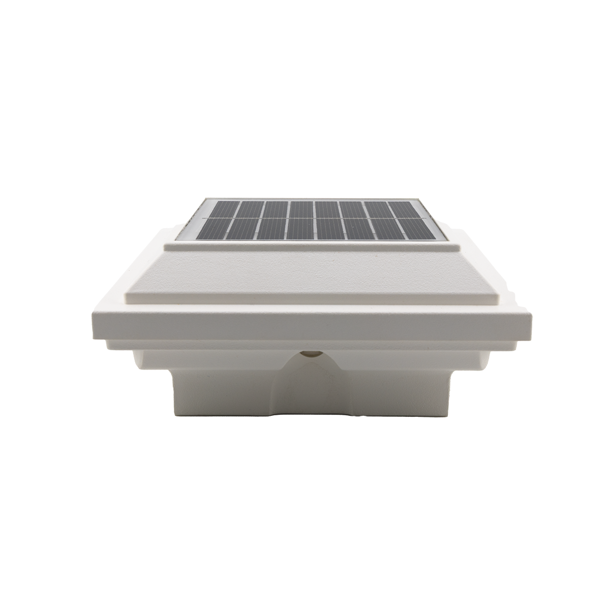 3 in x 3 in. White Solar Post Cap Light - White LED
