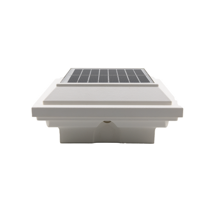 3 in x 3 in. White Solar Post Cap Light - White LED