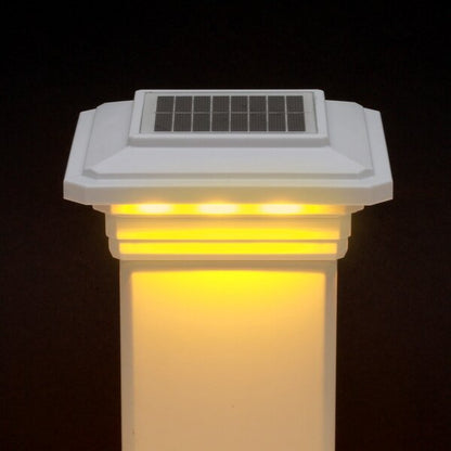 4 in. x 4 in. Solar Post Cap Light - 3 LED Colors