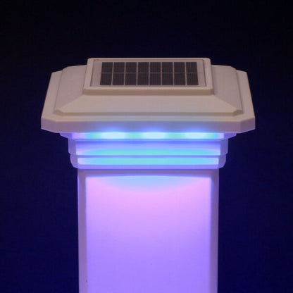 4 in. x 4 in. Solar Post Cap Light - 3 LED Colors