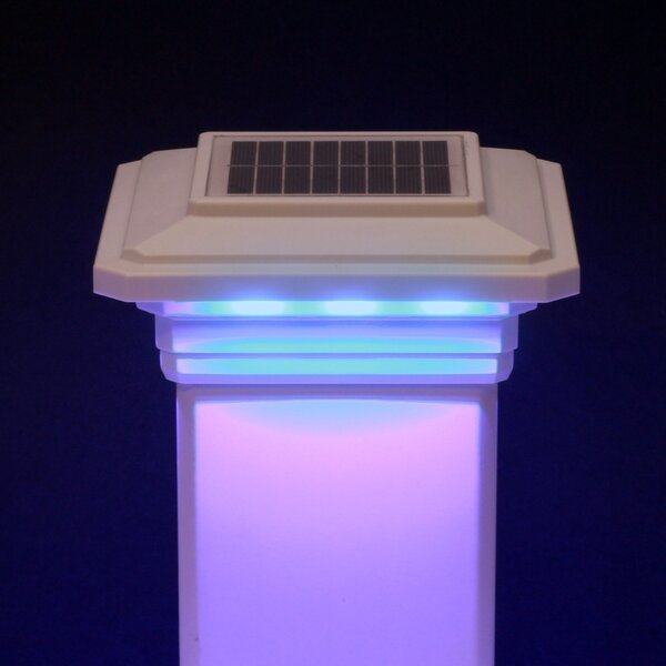 4 in. x 4 in. Solar Post Cap Light - 3 LED Colors