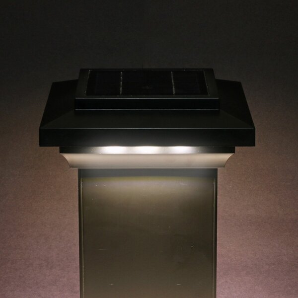 5½ in. x 5½ in. Solar Post Cap Light for Azek | Trex | Wood - 3 LED Colors Changing