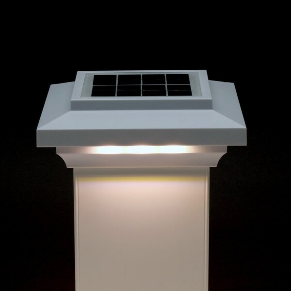 5½ in. x 5½ in. Solar Post Cap Light for Azek | Trex | Wood - 3 LED Colors Changing