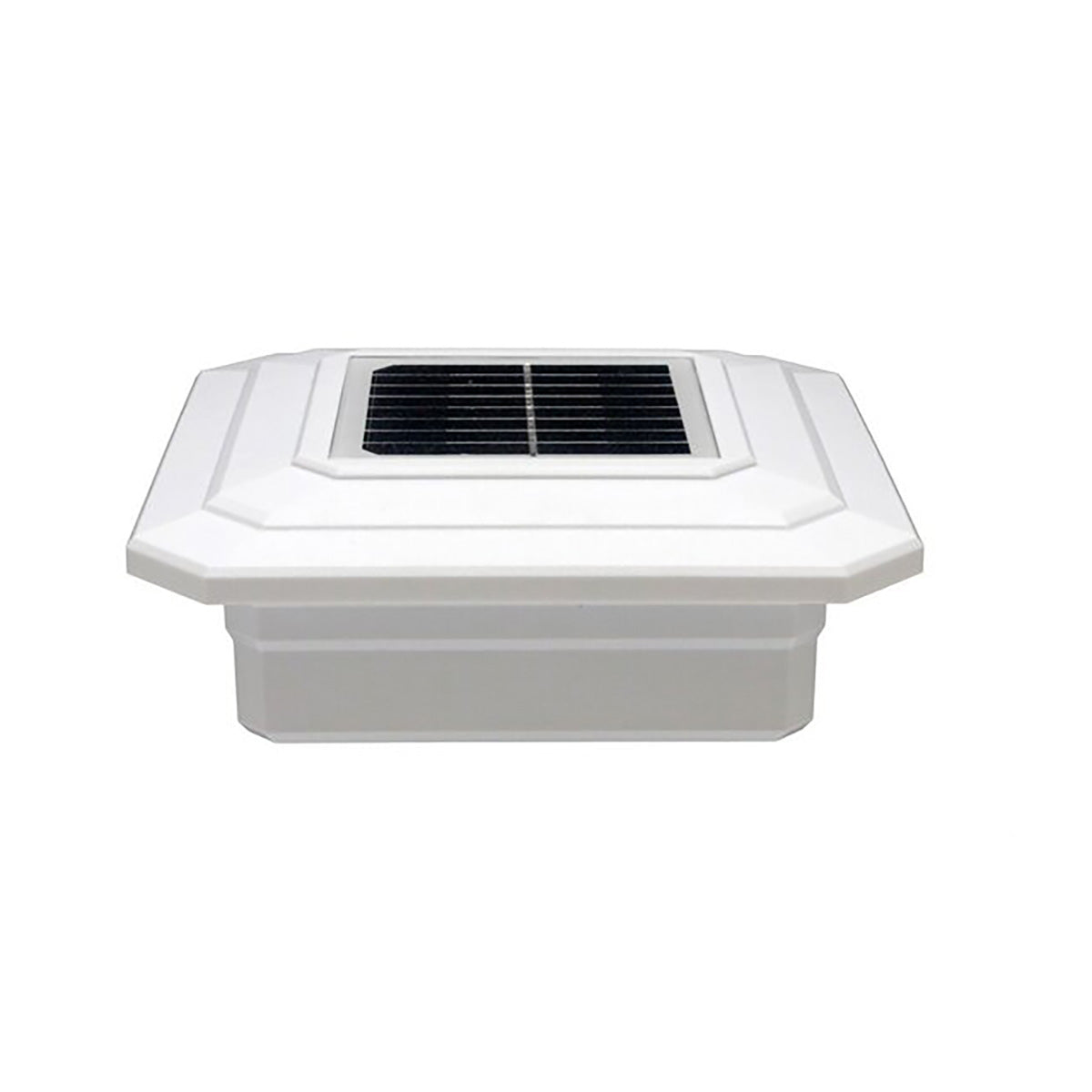 White 5 x 5 inch solar post cap light with 3 LED color options