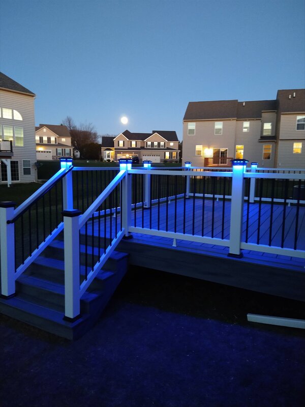 4 in. x 4 in. Solar Post Cap Light - 3 LED Colors