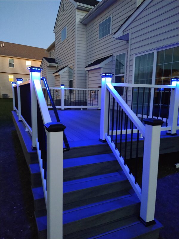 4 in. x 4 in. Solar Post Cap Light - 3 LED Colors