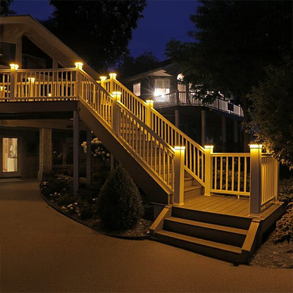 4 in. x 4 in. Solar Post Cap Light - 3 LED Colors