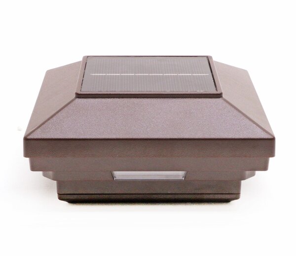 3½ in x 3½ in. (4 in. x 4 in. Wood) White Solar Post Cap Light - White LED