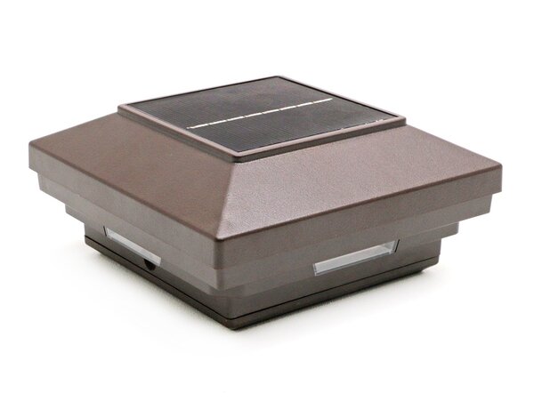 4 in. x 4 in. White Solar Post Cap Light - White LED