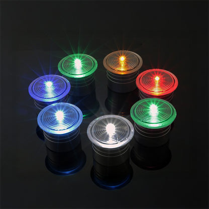 Set of colorful LED lights on a dark background