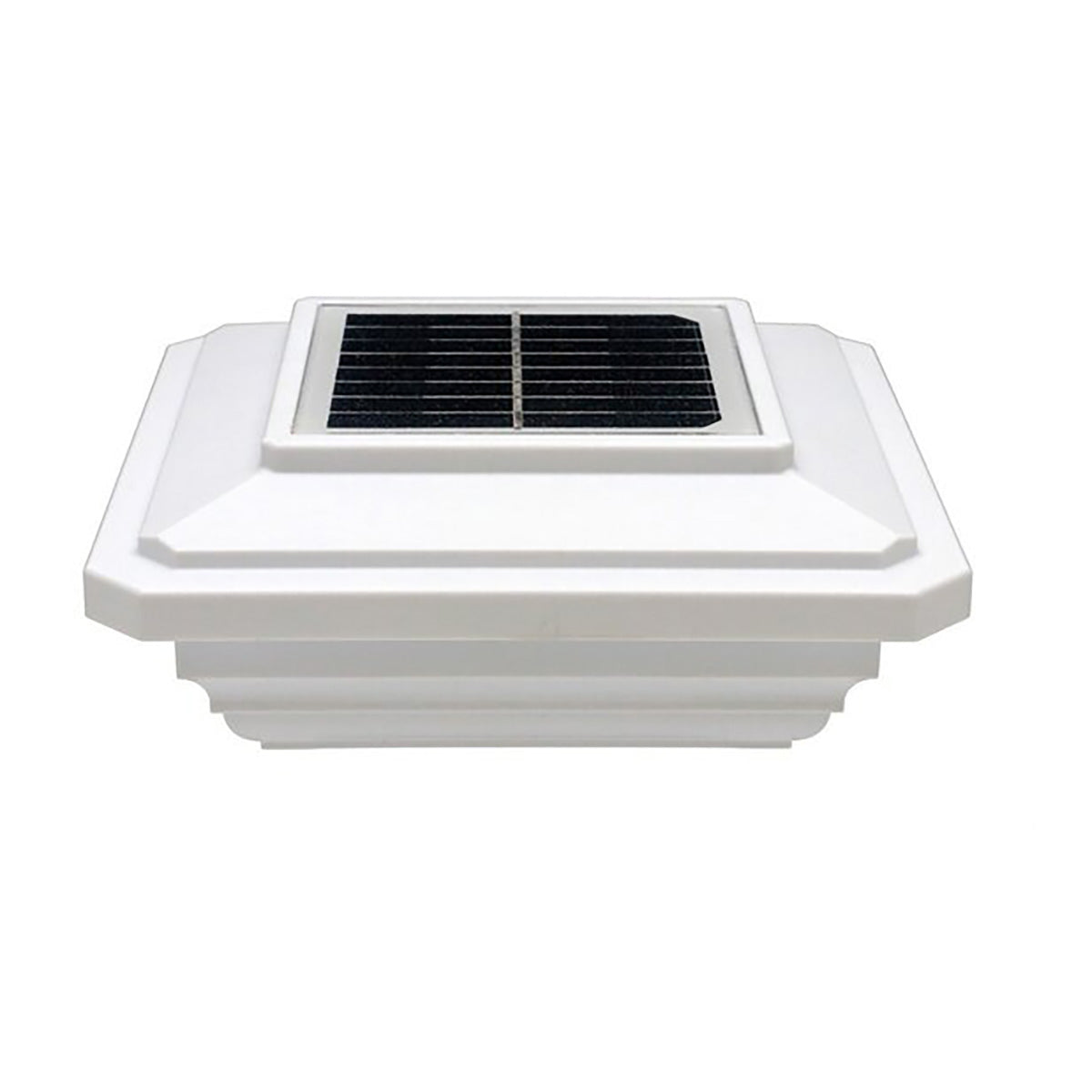 White vent with solar panel on a white background