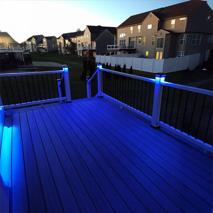 5½ in. x 5½ in. Solar Post Cap Light for Azek | Trex | Wood - 3 LED Colors Changing