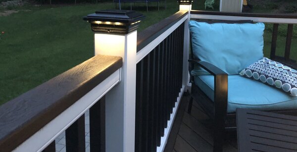5⅛ in. x 5⅛ in. Solar Post Cap Light for TimberTech - 3 LED Colors