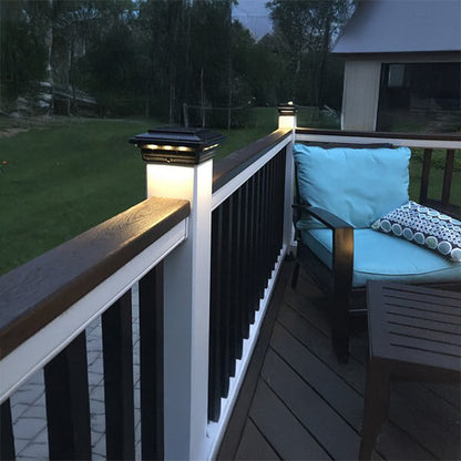 4 in. x 4 in. Solar Post Cap Light - 3 LED Colors